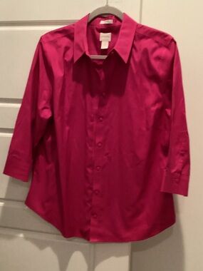 Chico's Hot Pink Button-Up Blouse